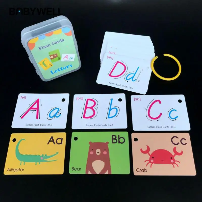 

Montessori Baby Learn English Word Card Flashcards Kid Early Learning Educational Toys For Children Cognition Card Learning Gift