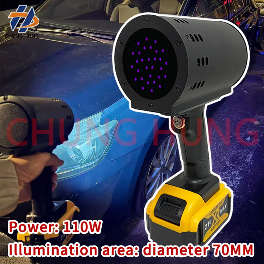 Lampe Torche UV 365nm - Rechargeable 30W LED, Idéale pour Détection d
