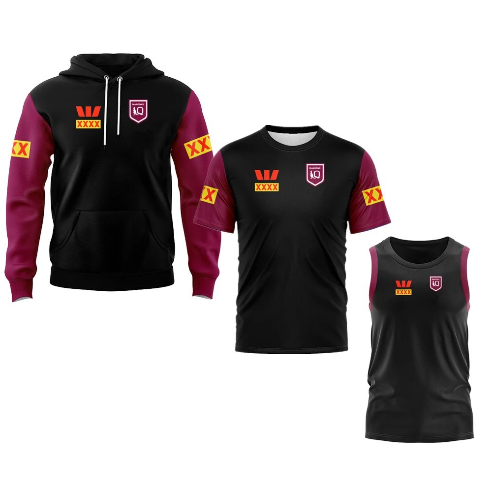 Rugby Jersey QLD MAROONS rugby jersey Training clothing Hoodies jacket polo singlet Australia Queensland Maroons rugby Hoodie