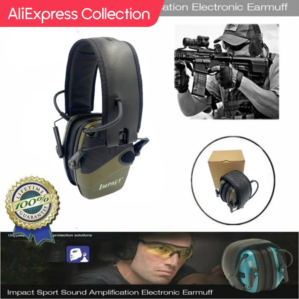 Aliexpress Collection Cuffie Da Tiro Elettroniche Tattiche Originali Cuffie Antinoise Per Sport All'Aria Aperta Amplificazione Del Suono A Impatto