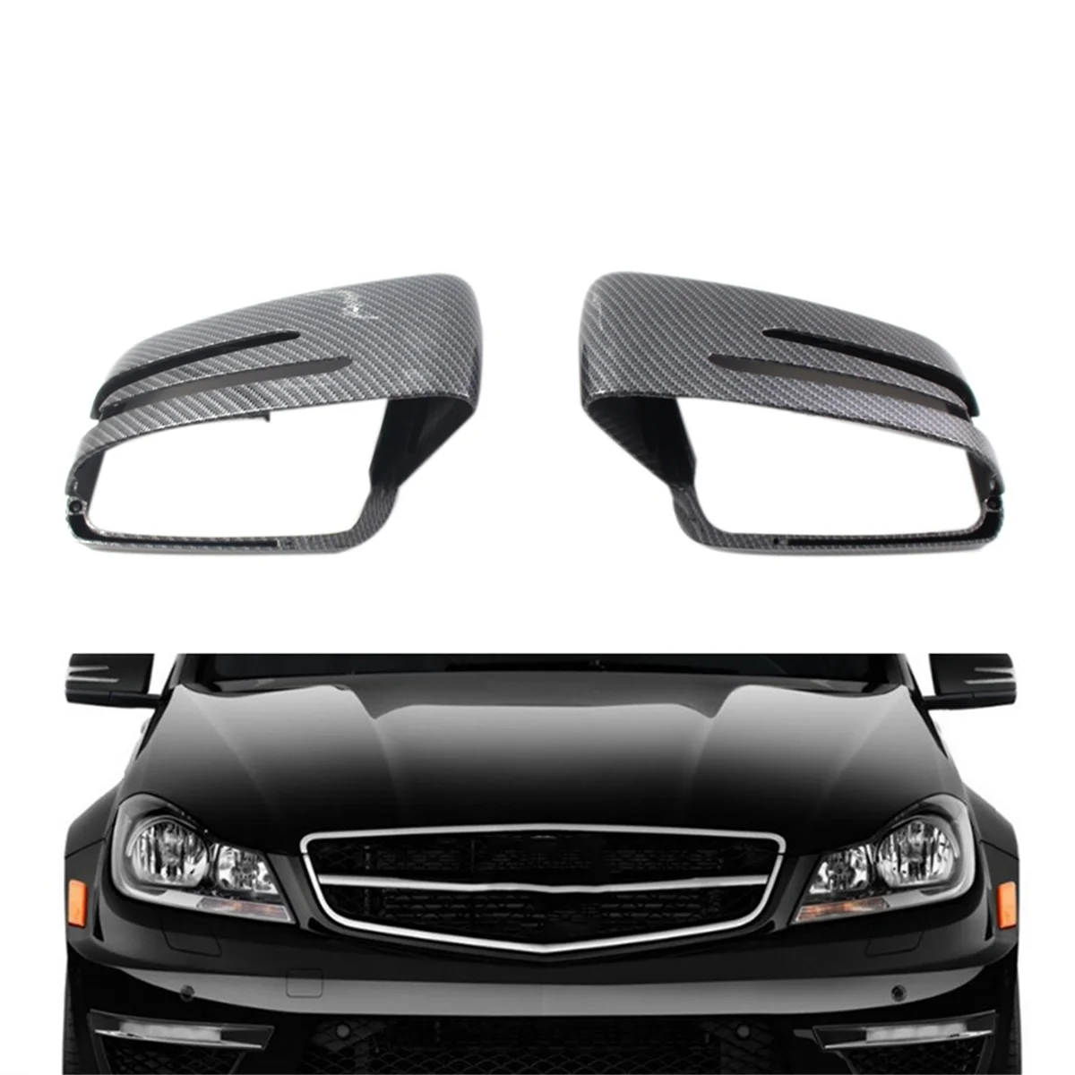 Rearview Mirror Housing Side Mirror Cover Cap for Mercedes Benz A C E S Class W204 W212 W176 A2128100164 A2128100264