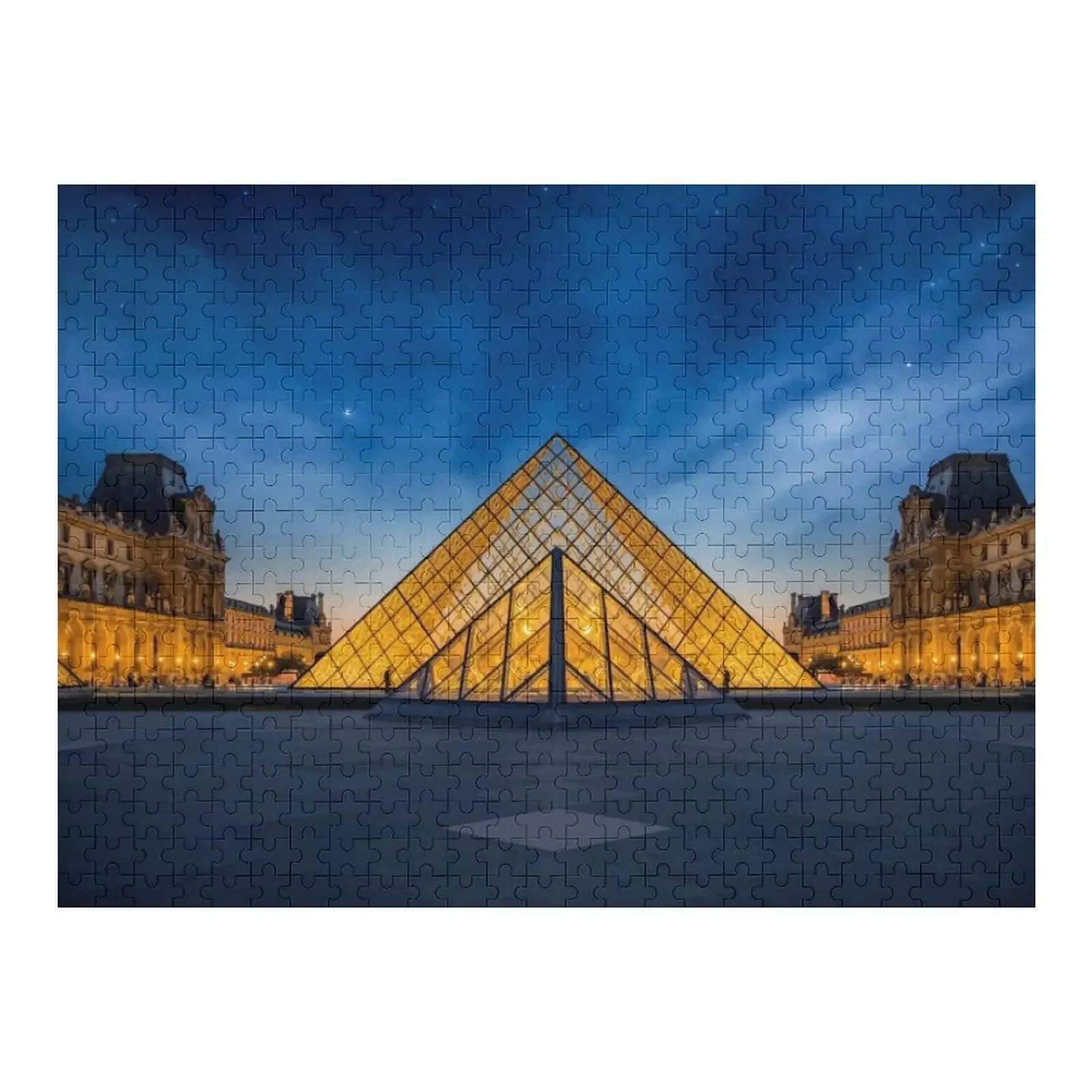 

Panoramic View Louvre Museum Art Jigsaw Puzzle Personalised Name Personalized Baby Object Custom Jigsaw Puzzle