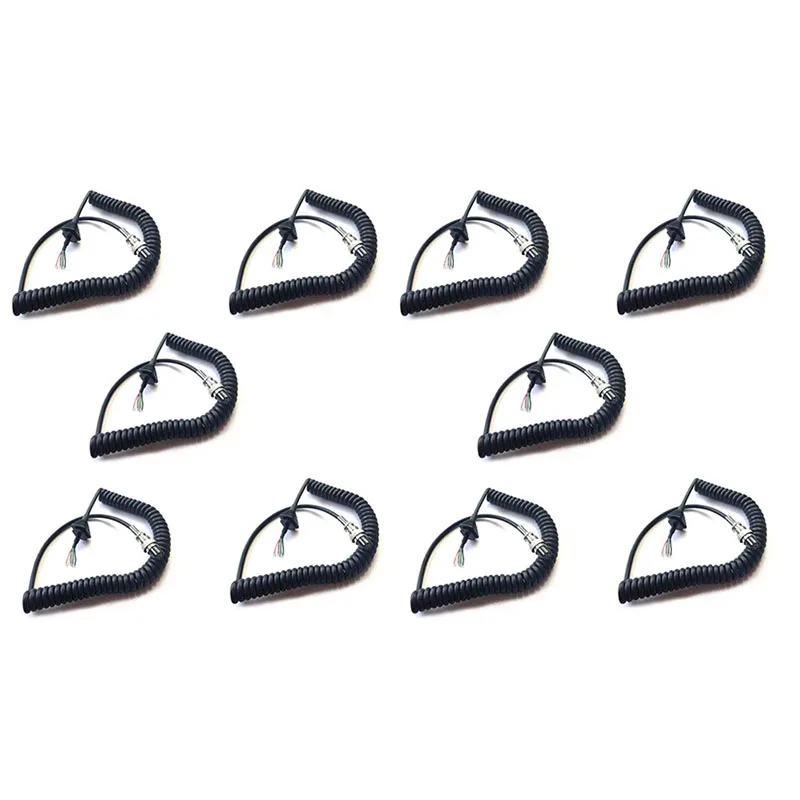 

10PCS Replacement Handheld Speaker 8 Pin PTT Mic Microphone Cable For Alinco EMS-57 EMS-53 DR-03T DR-06T DR635 DR620 DR435 Radio