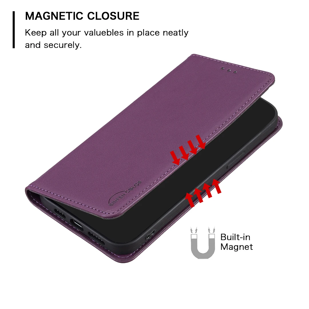 Luxurious Flip Wallet Leather Magnetic Book Case