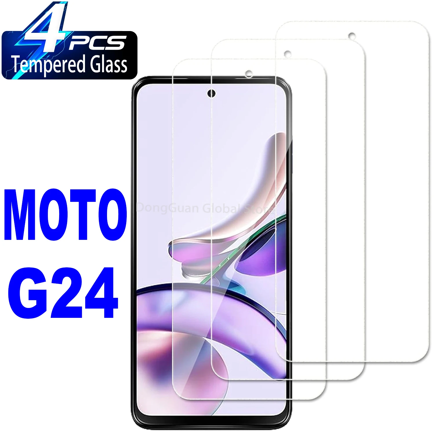 2/4Pcs Tempered Glass For Motorola Moto G24 Screen Protector Glass Film 2pcs for glass motorola moto z2 force screen protector tempered glass for motorola moto z2 force glass phone film wolfrule