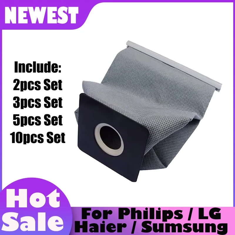 Reusable Washable Cloth Dust Bag for Vacuum Cleaners, 11x10cm Size