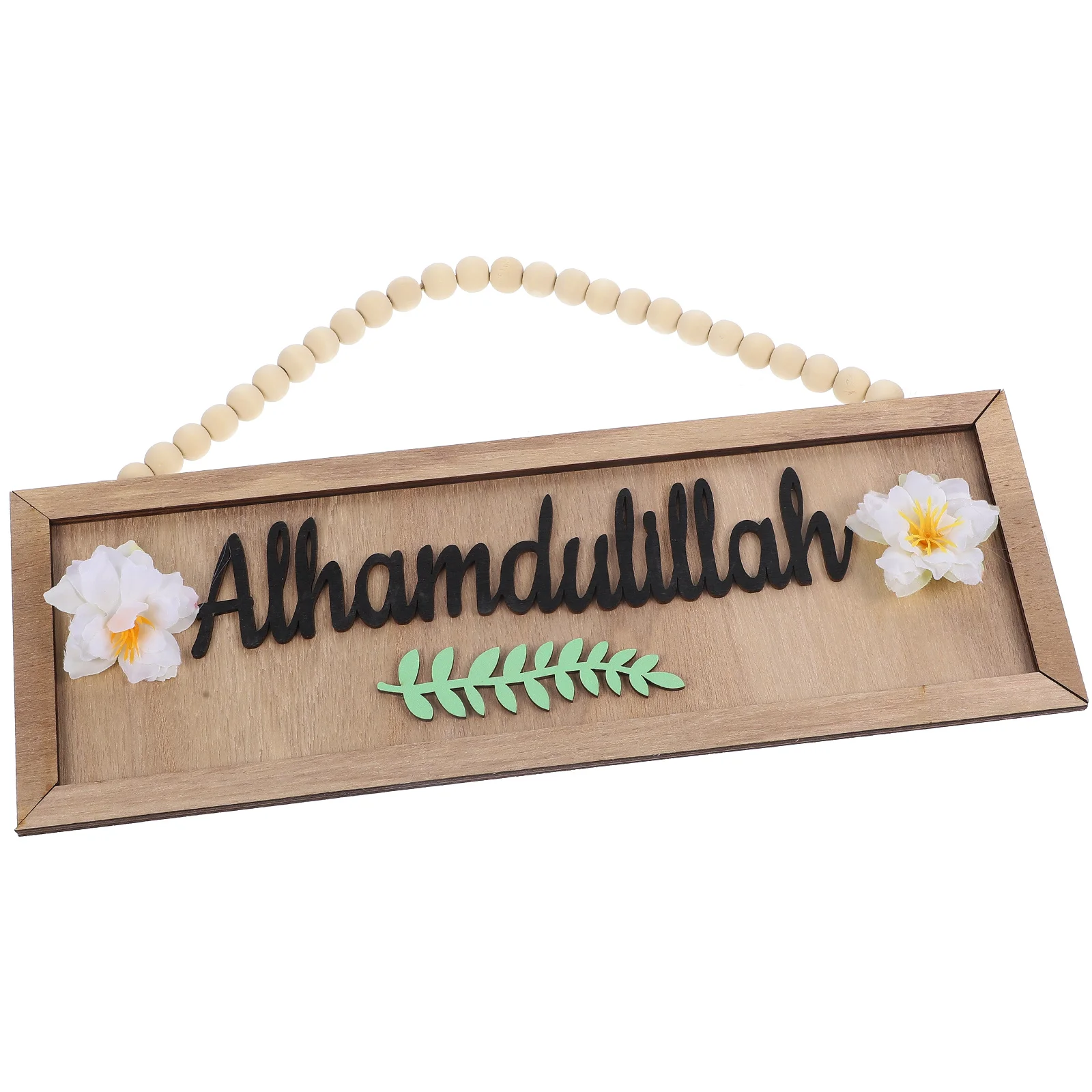 

Wooden Beads Door Number Emblems Flower Sign The Porch Plastic Garden Pendant Decorative Rustic Plaque Decoration