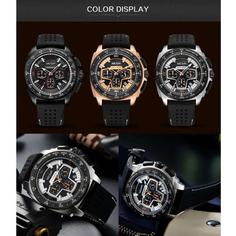 sports Watch For Men Chronograph outdoors  Fashion Silicone Army Military Watches Wrist Men Watch Male Clock Relogio Masculino