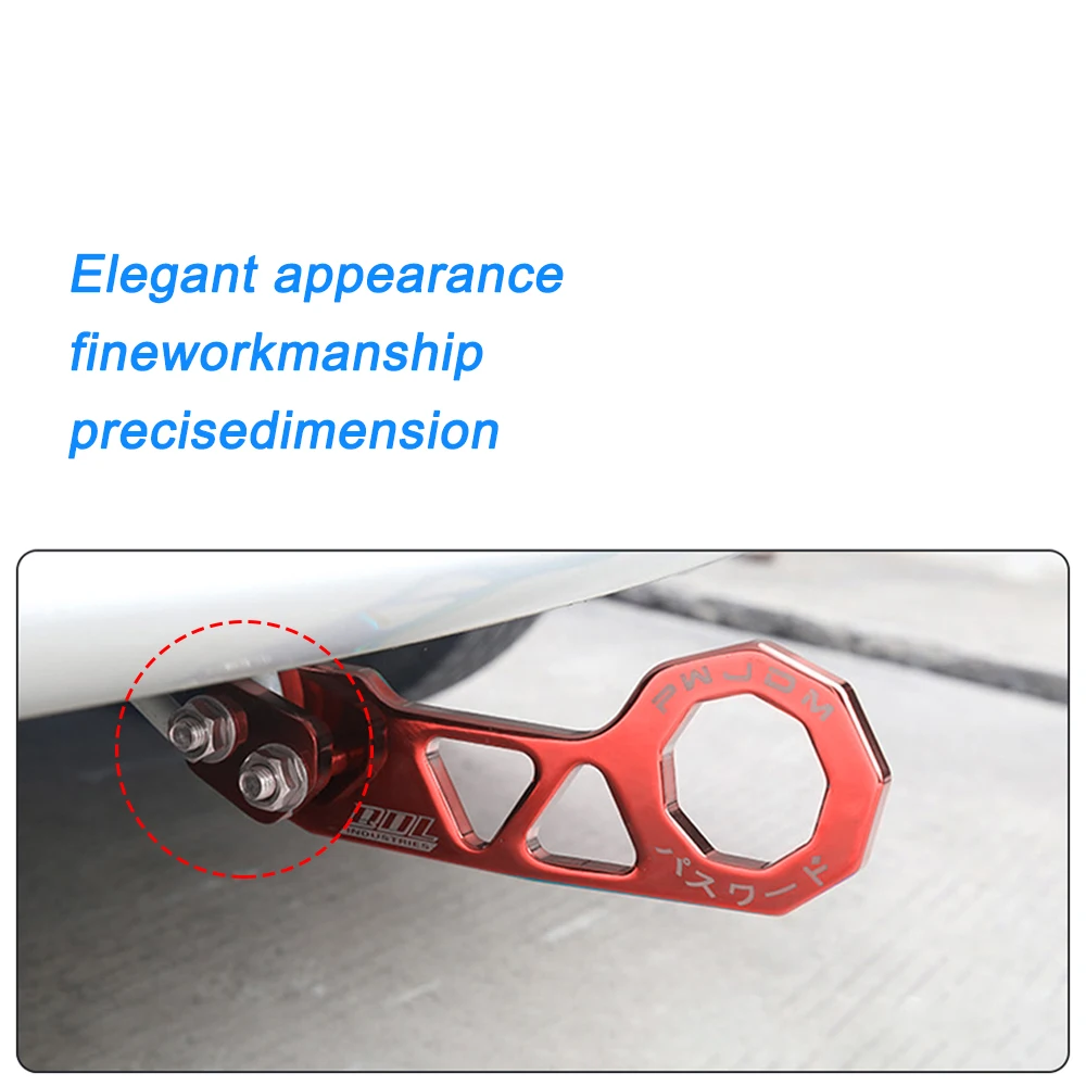 Universal Aluminum Alloy Rhombic Towbar Towing Tools For JDM Car Front Trailer Hook AK-8108 Car Auto Rear Bumper
