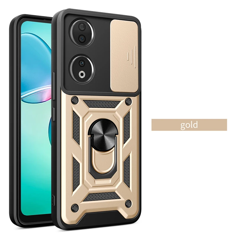 thumbnail image 1 of Shockproof Armor Magnetic Holder Ring Case For Honor 90 Honor90 Lite Honer 70 50 X6A X7A X8A X7 X8 X9 X5 Plus Lens Protect Cover, 1 of 5
