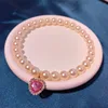 Dog Cat Pearls Necklace Collar with Bling Heart Charm Pet Dog Jewelry Accessories Cute Flower Cat Collar Pet Grooming Accessory 5