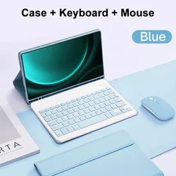 Premium Leather Tablet Case with Detachable Bluetooth Keyboard for Tab A6 lite (E)
