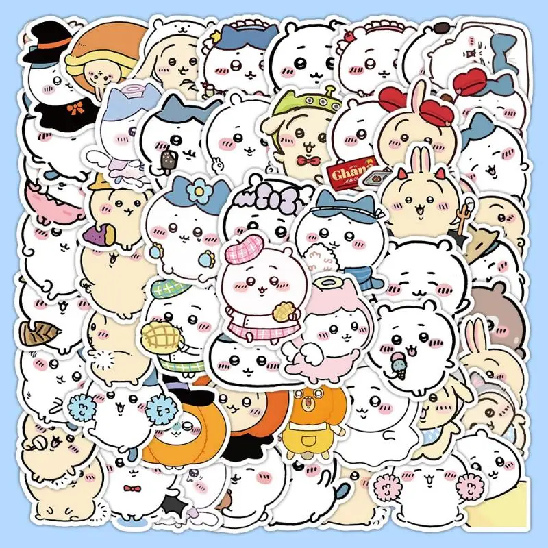

Kawaii Chiikawa Sticker Cartoon Waterproof Mobile Phone Case Water Cup Suitcase Guitar Desk Decoration Sticker Birthday Gift