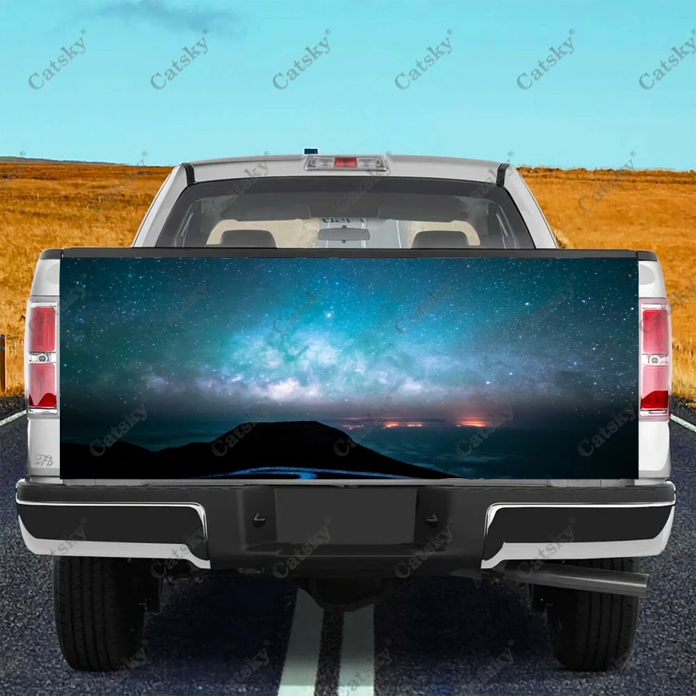 

Виниловая наклейка на заднюю дверь грузовика с изображением звездного неба, высокая четкость печати, подходит для пикапов и грузовиков, устойчивая к атмосферным воздействиям