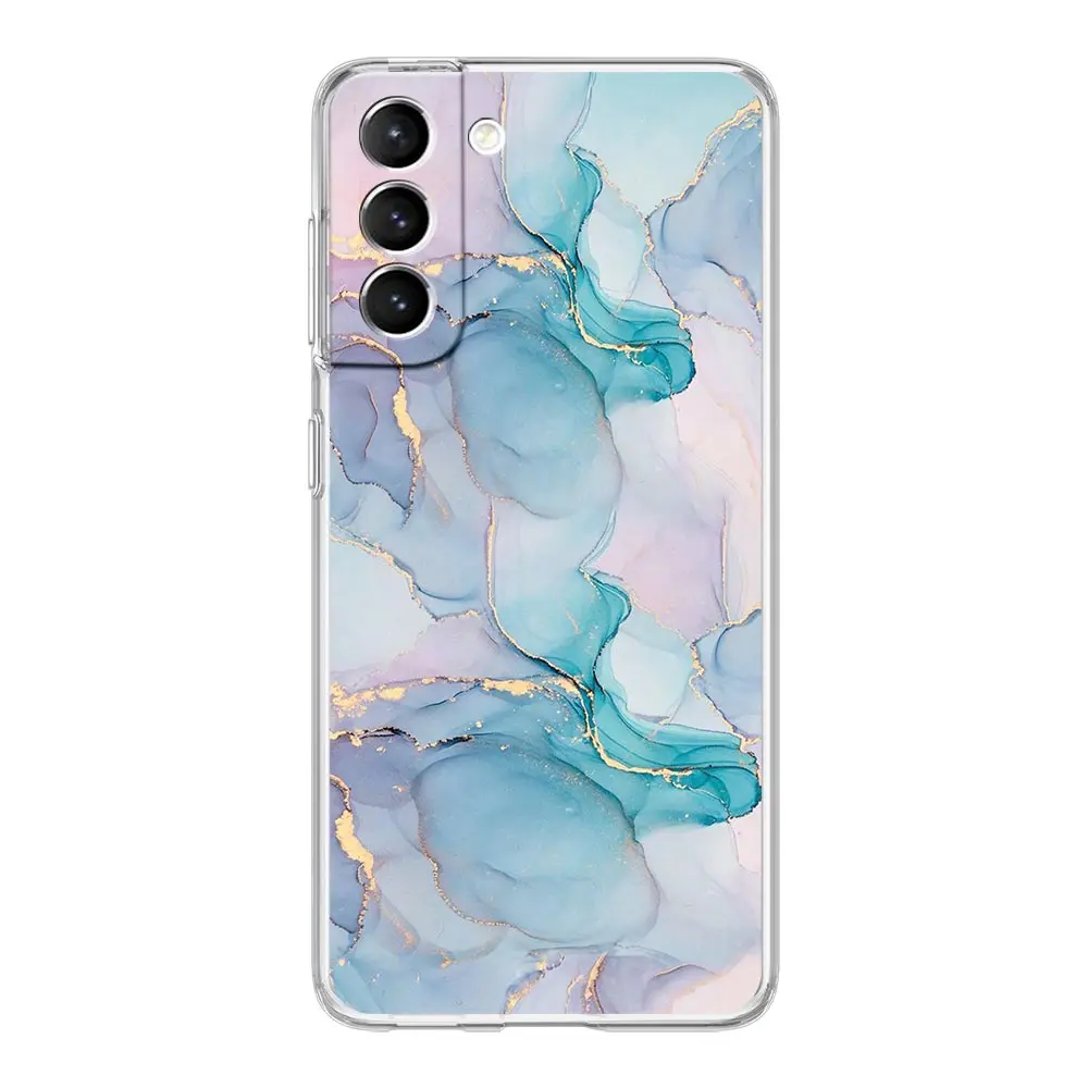 Elegant Marble Clear Silicone Shockproof Phone Case - Soft and Durable Protective Cover