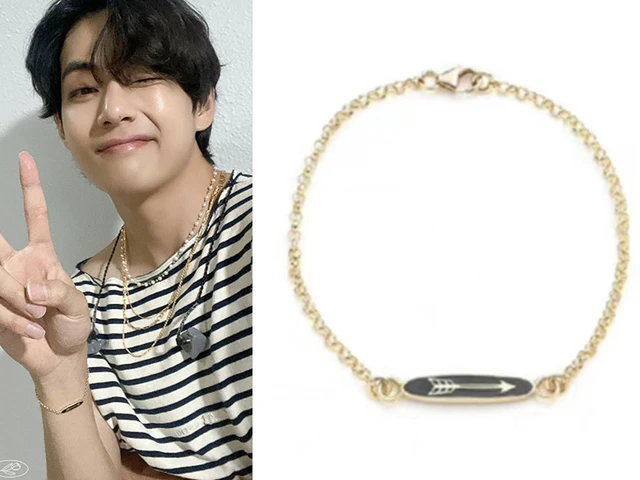 KPOP Idol BTS V Taehyung Couple Rings Bracelet