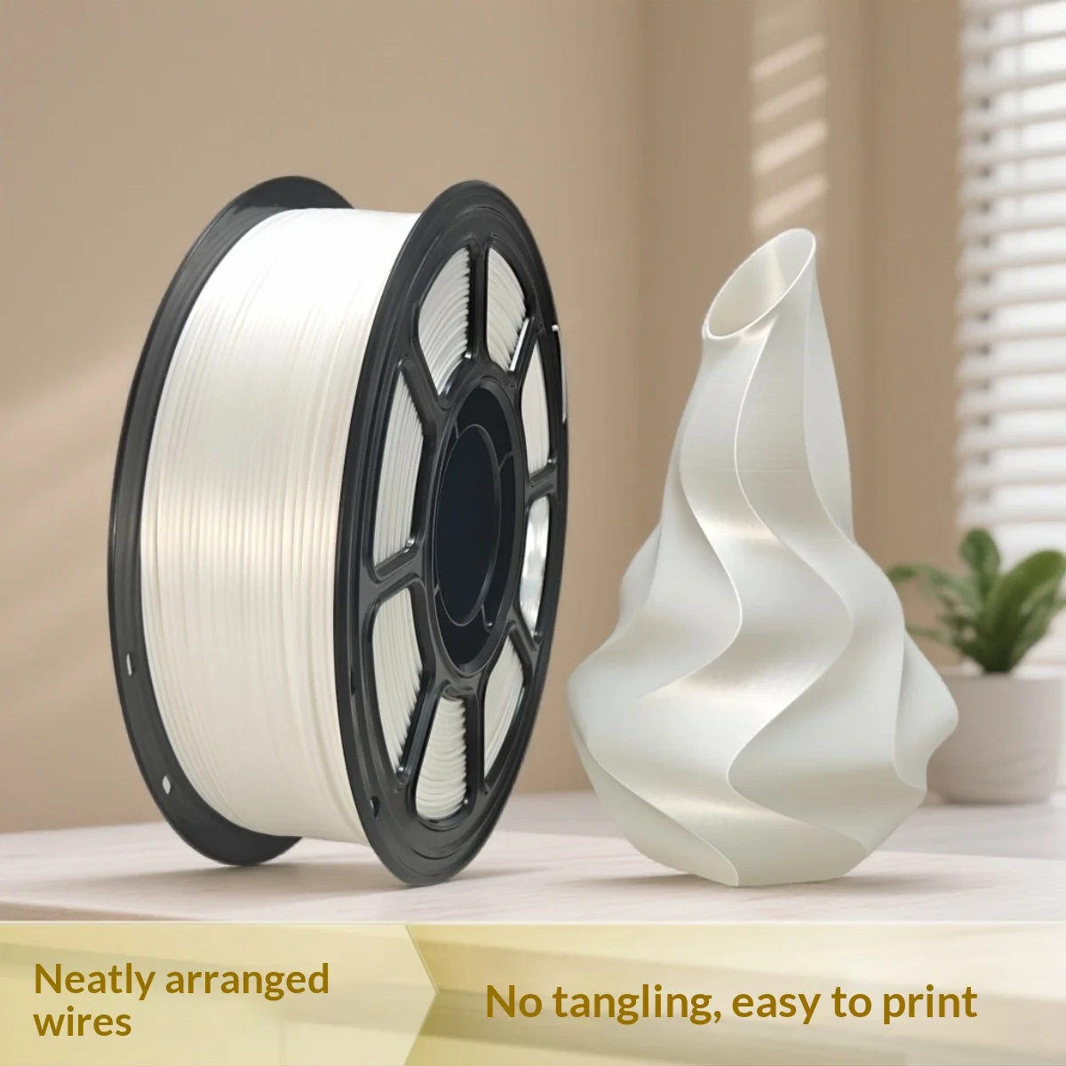 3D 프린터 PLA 실크 필라멘트 1.75mm 멀티컬러 소모품 1KG/롤 (밤부랩, 크리얼리티, 대부분의 3D 프린터 호환)
