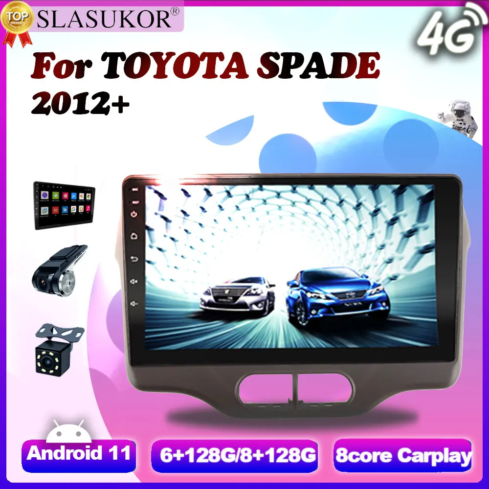 

9 Inch Android 11 Radio Stereo For TOYOTA SPADE 2012+ Cable Frame Canbus Multimedia Player 4G LTE Wifi Carplay Auto