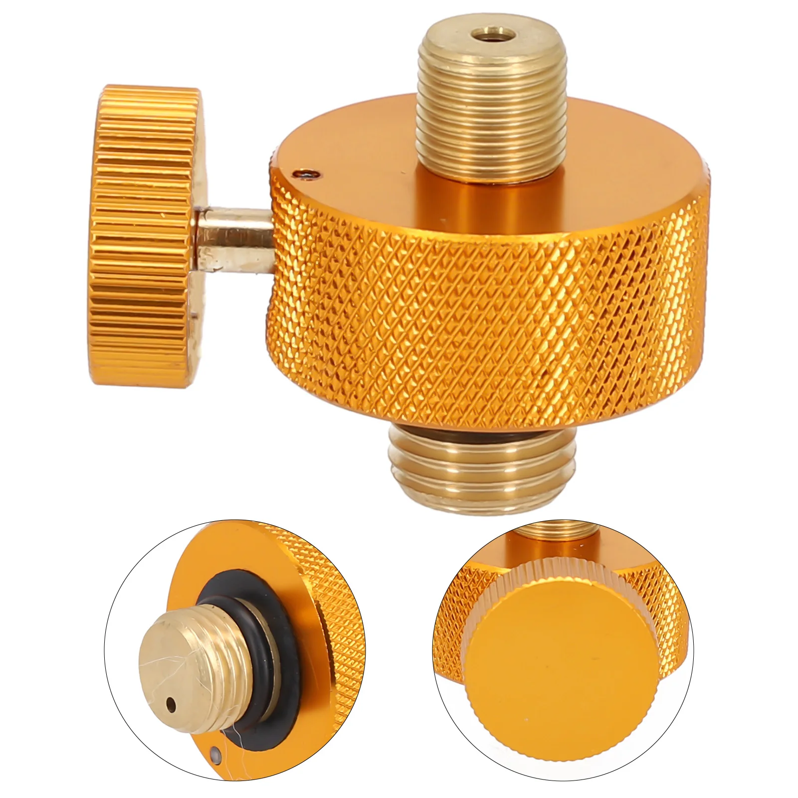 

Stove Head Adapter Air Tank Converter Camping Copper+Aluminum Alloy Liquefied Gas Cylinder 2022 New Camping Stove Accessories