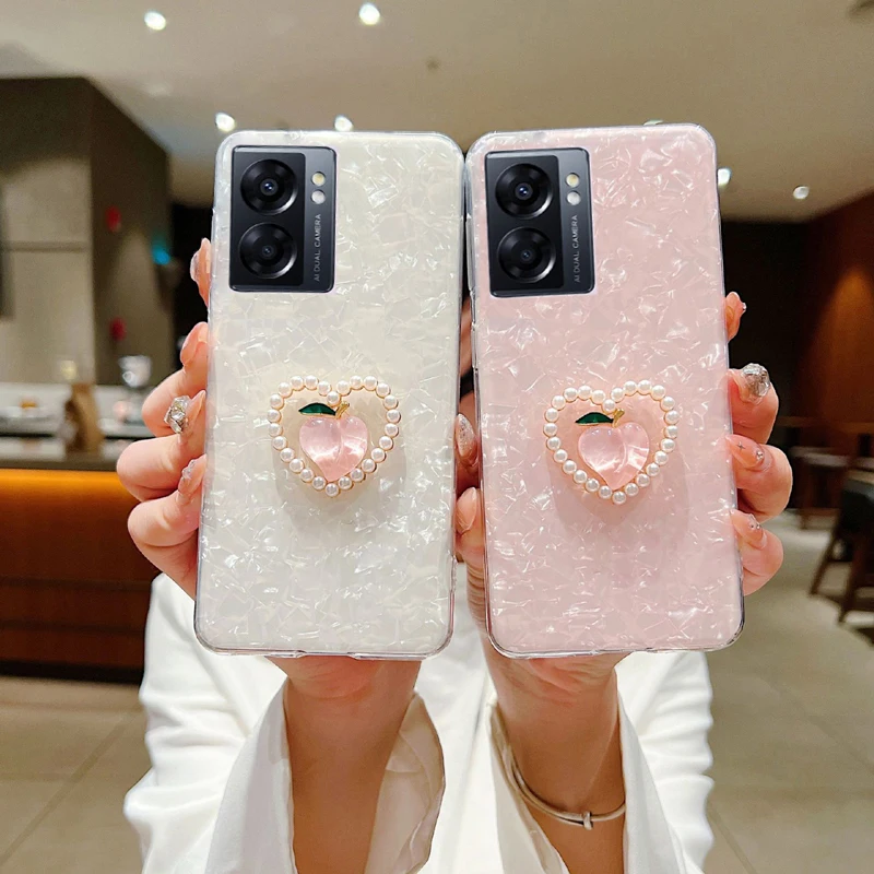 Custodia Per Telefono Cartoon Peach Heart Per Realme Narzo 30 5G Narzo 30A Narzo 50 Pro 5G Narzo 50A Prime Coque Cover Posteriore Antiurto