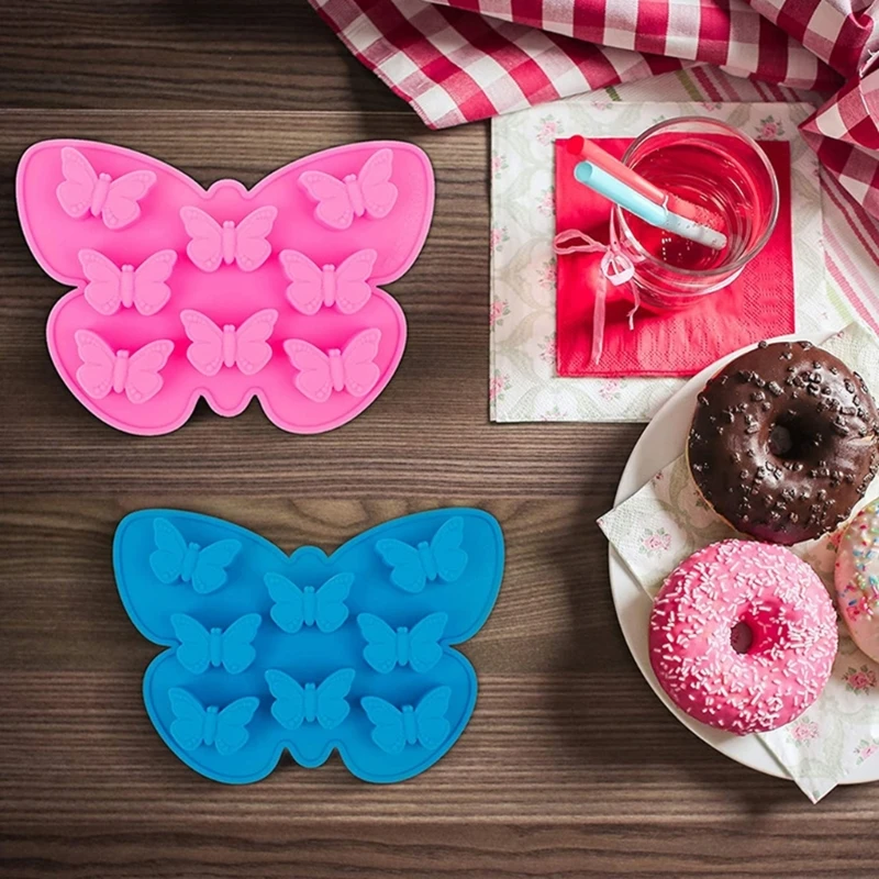 

8 Cells Silicone Cake Molds Silicone Soap Molds Butterfly Shaped Baking Dessert Accessories Perfect for Kitchen Baking DropShip