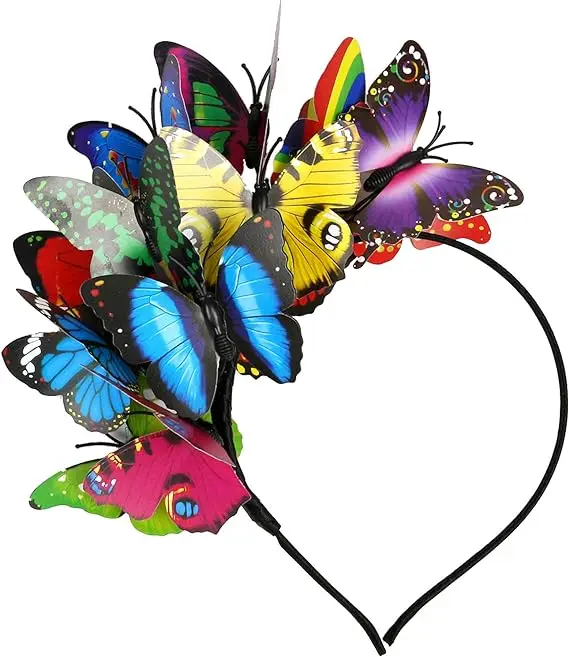 Butterfly Fascinator Hat Monarch Butterfly Headband Crown 1PCS Tea Party Halloween Costume Headpiece