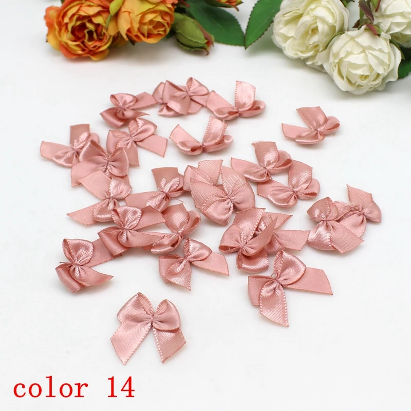 thumbnail image 1 of 50/100pcs Mixed Satin Ribbon Bows 25mm Hand Bow-knot Tie Small Bows for Crafts DIY Christmas Accessories, 1 of 5