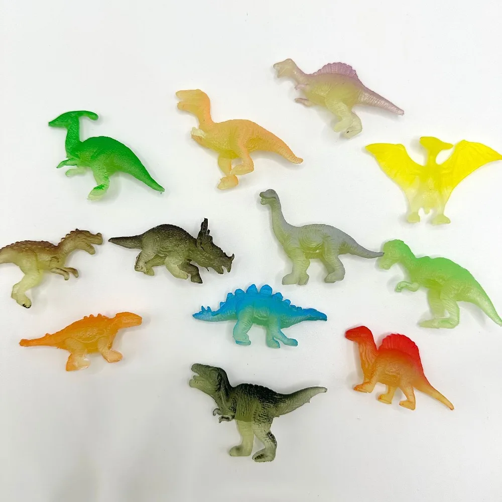 Dinosaur Glow in The Dark Dinosaur Toys Action Figure PVC Noctilucent Luminous Mini Noctilucent Simulation