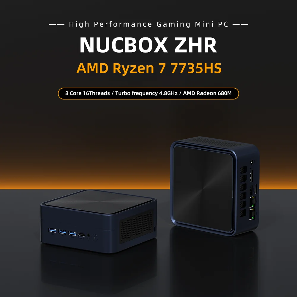 ZXIPC NUC AMD Ryzen 7 7735HS Gaming Mini PC 2 * DDR5 2 * 2.5