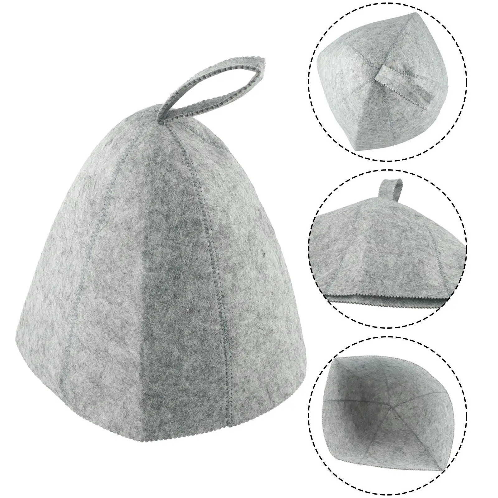 

Thicken Cap Sauna Hat Avoid Heatstroke Heat Insulating Lightweight Protect Hair Wear Resistant Wool Felt 100% Brand New