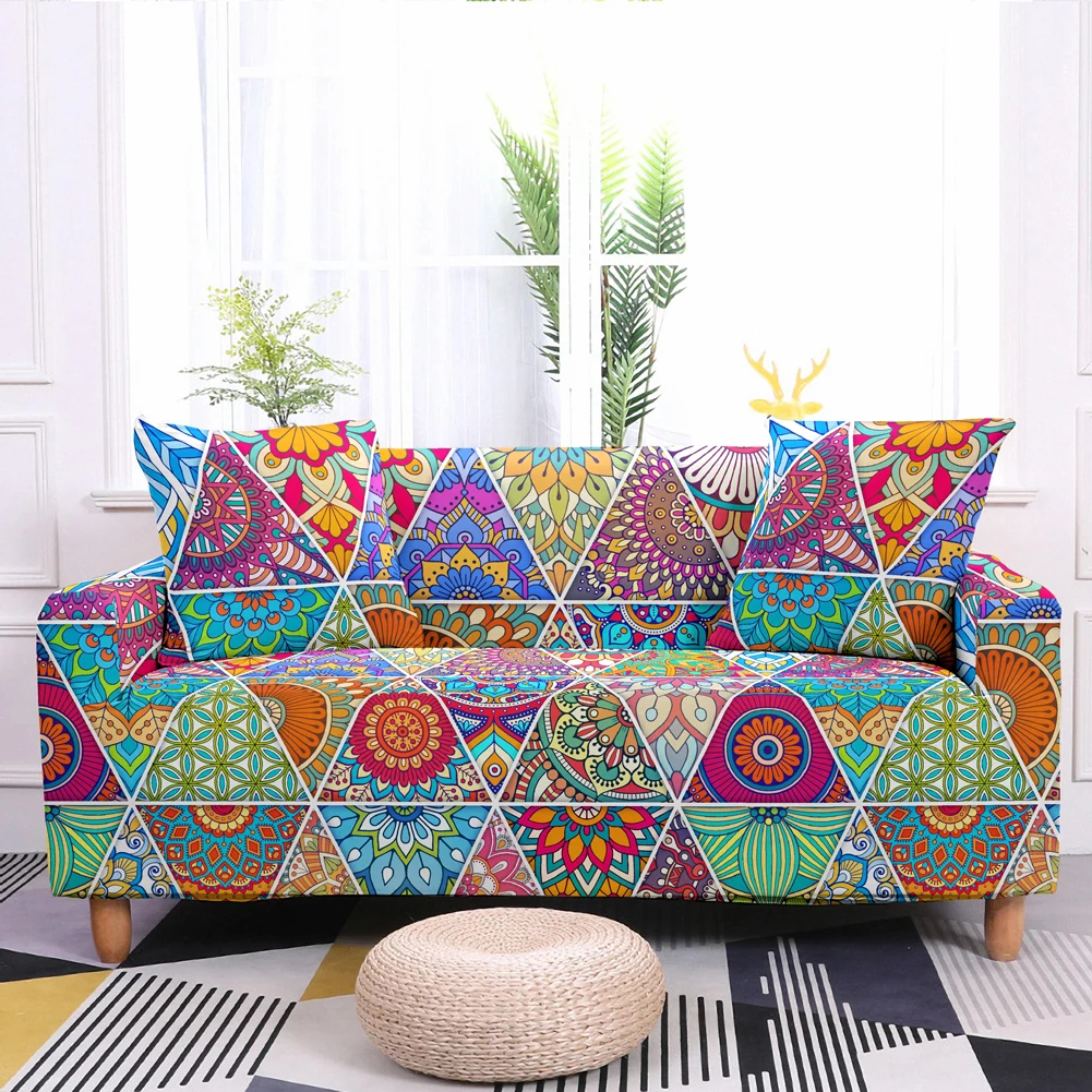 Stretch Tropical Leaves Sofa Covers For Living Room Recliner Armchair