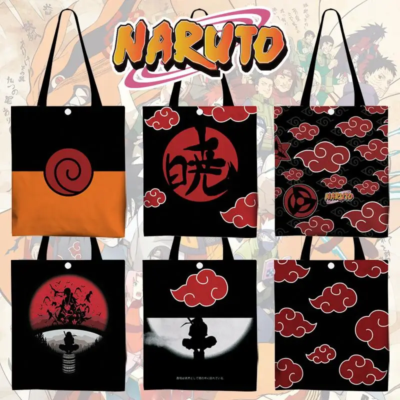 NARUTO キャラクターキャンバスバッグ NARUTO-ナルト-暁シリーズのキャンバスバッグ,3D印刷パターン,再