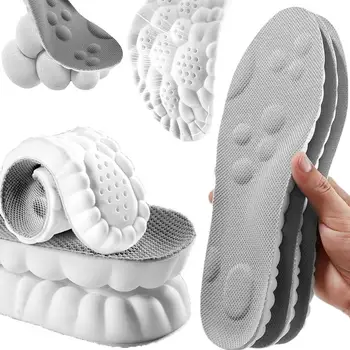 4D Massage Insoles Super Soft Sports Shoes Insole for Feet Running Baskets Shoe Sole Arch Support Orthopedic Inserts Unisex