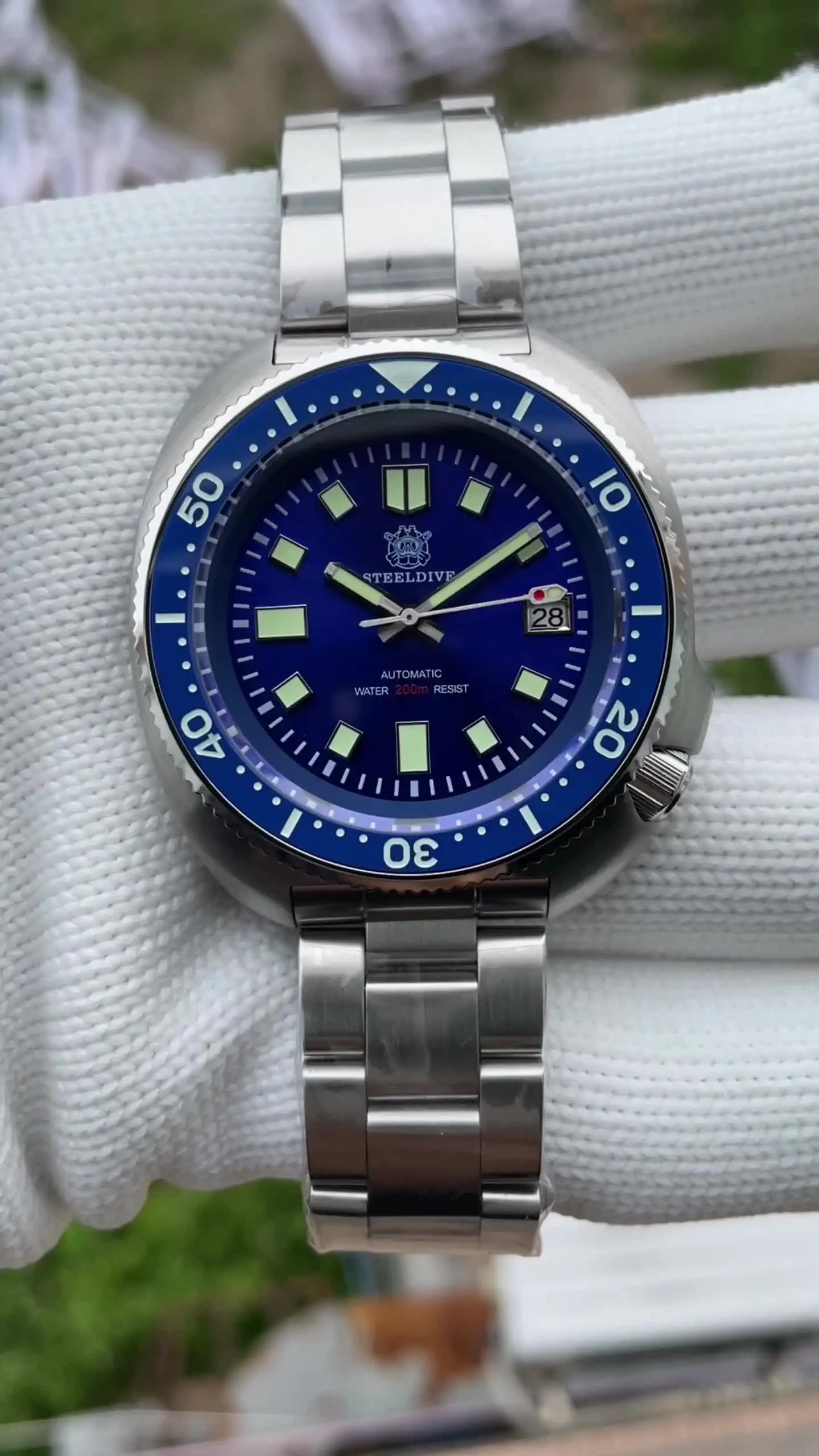 STEELDIVE 200M防水腕時計 スティールダイブ STEELDIVE プロダイバー 200m防水 自動巻