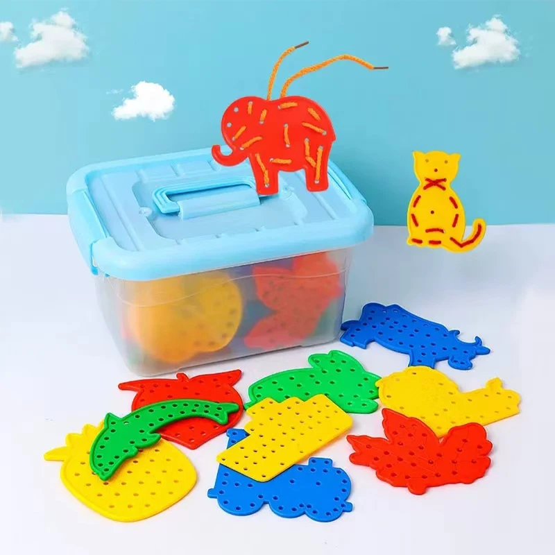 Busy Board Montessori Lacing Threading Toys For Toddler Fine Motor Skills Sensory Development Educational Best Gifts 5