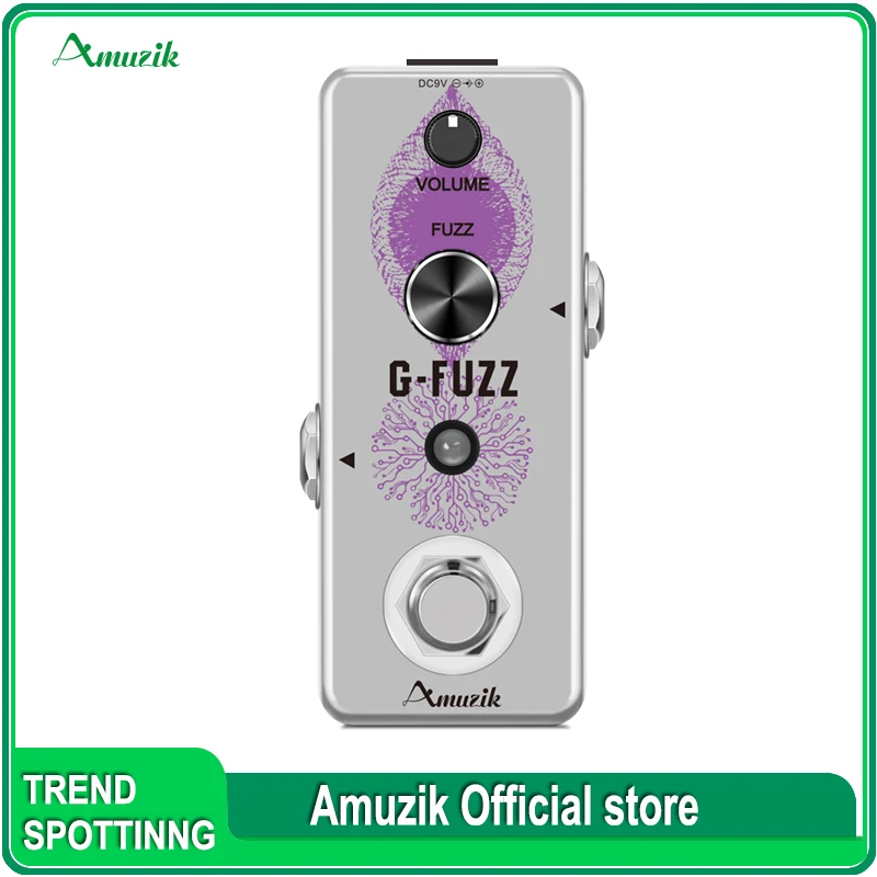

Amuzik LEF-322 G-FUZZ Analog Guitars Fuzz Effect Pedal For Electric Guitar & Bass True Bypass