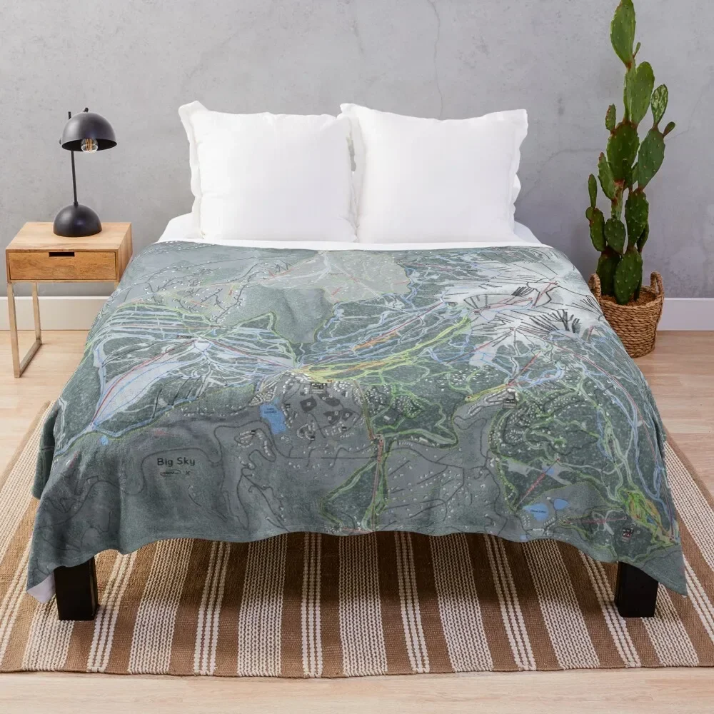 

Big Sky Resort Trail Map Throw Blanket Luxury Throw Furrys anime Blankets