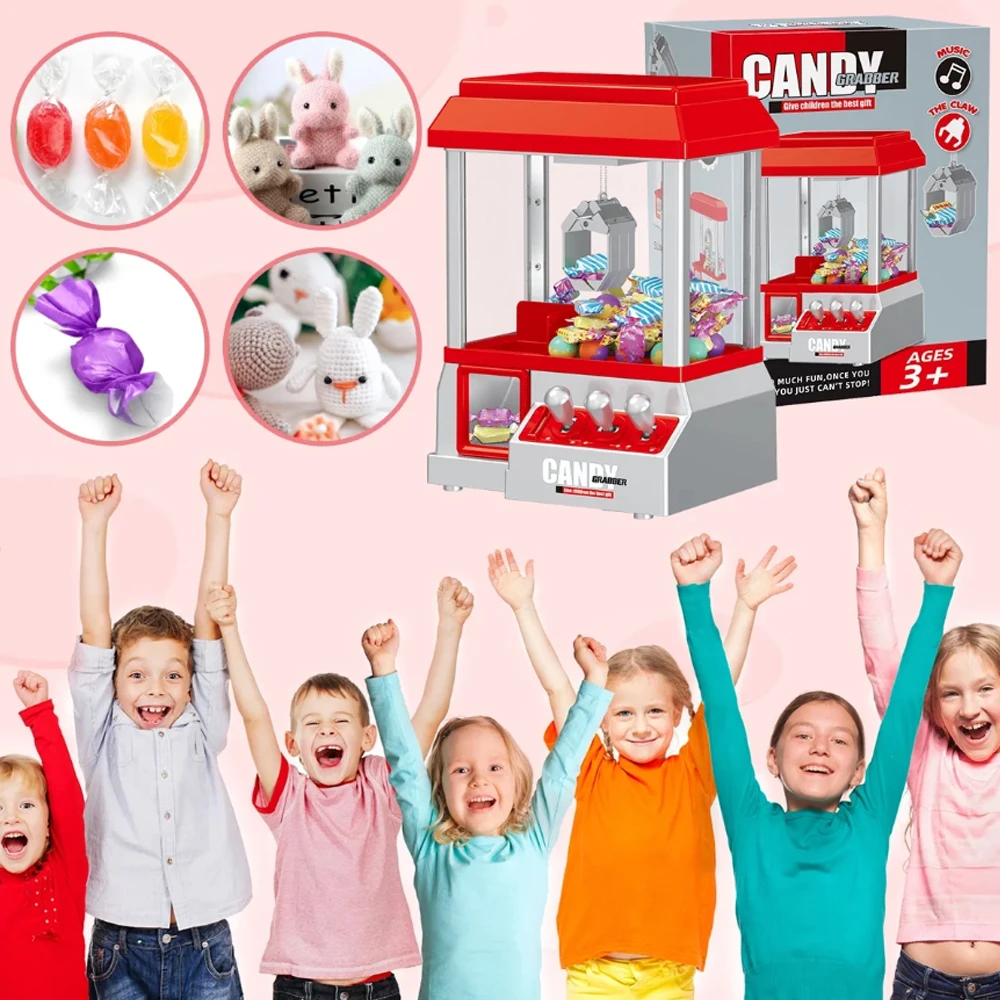 Portable Plush Grabber Arcade Machine Coin Operated Arcade Claw Machine Party Supplies Battery Powered Entertainment for Kids 3