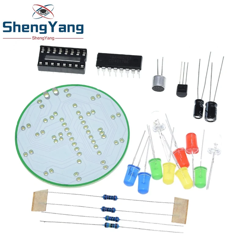 Voice-Activated LED Rotating Water Light Kit - DIY Electronic Sound Control