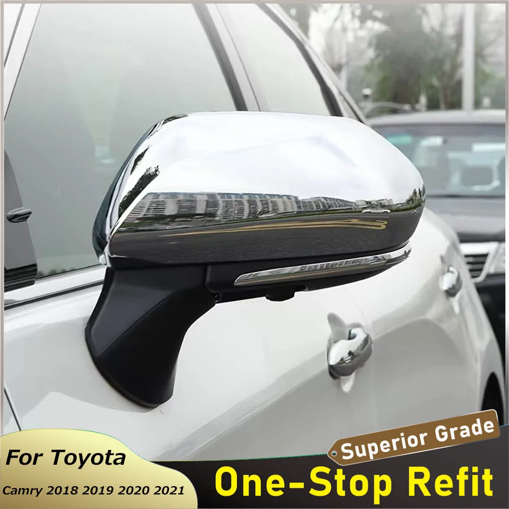 

Для Toyota Camry 2018 2019 2020 2021 ABS хромированный зеркальный чехол рамка Автомобильные аксессуары
