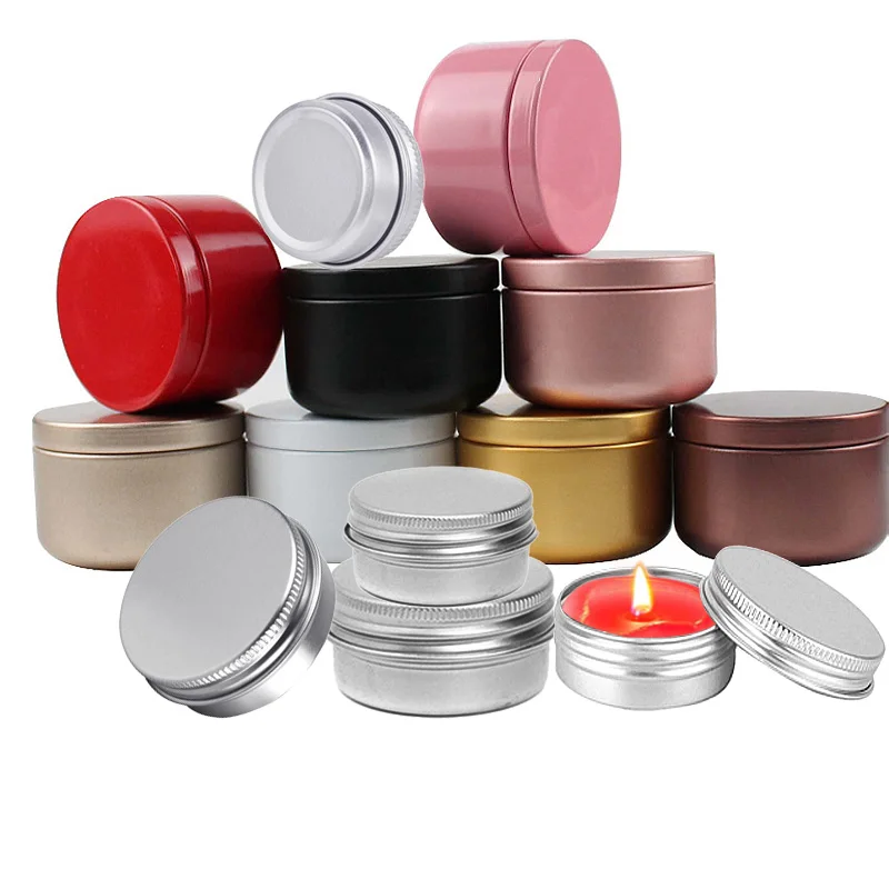 30pcs 30/50ml Aluminum Candle Tin Round Candle Containers Practical