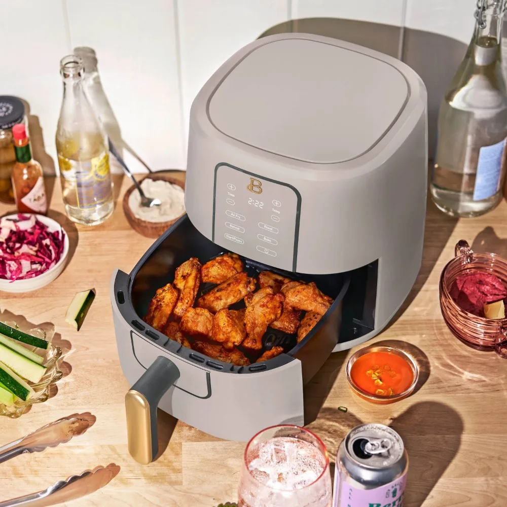 Beautiful 3 Qt Air Fryer with TurboCrisp Technology, Porcini Taupe 5