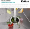 Continuous Feed Garbage Disposal with 3/4 HP Ultra-Quiet Motor for Kitchen Sinks with Power Cord and Flange Inc 6