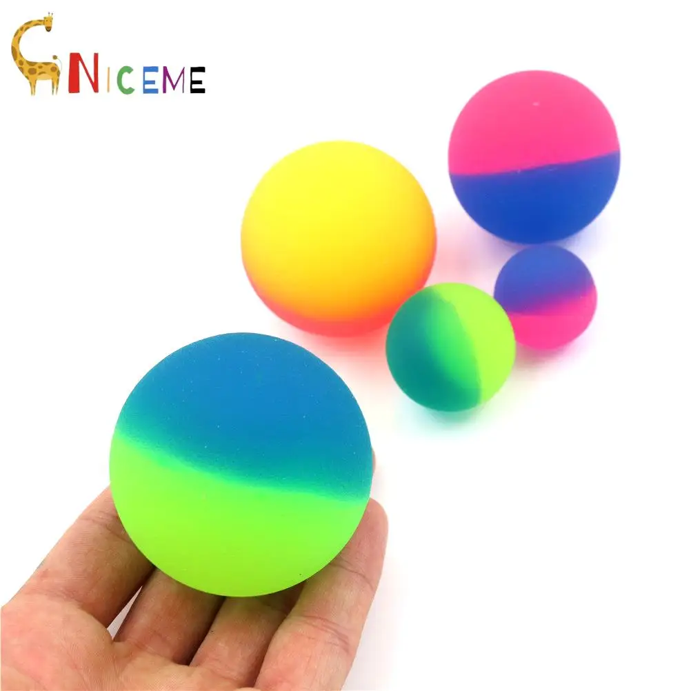 

1pcs Cute Luminous Children Toy Ball Colored Boy Bouncing Ball Rubber Kids Sport Games Elastic Jumping Balls Outdoor Toy 42/45mm