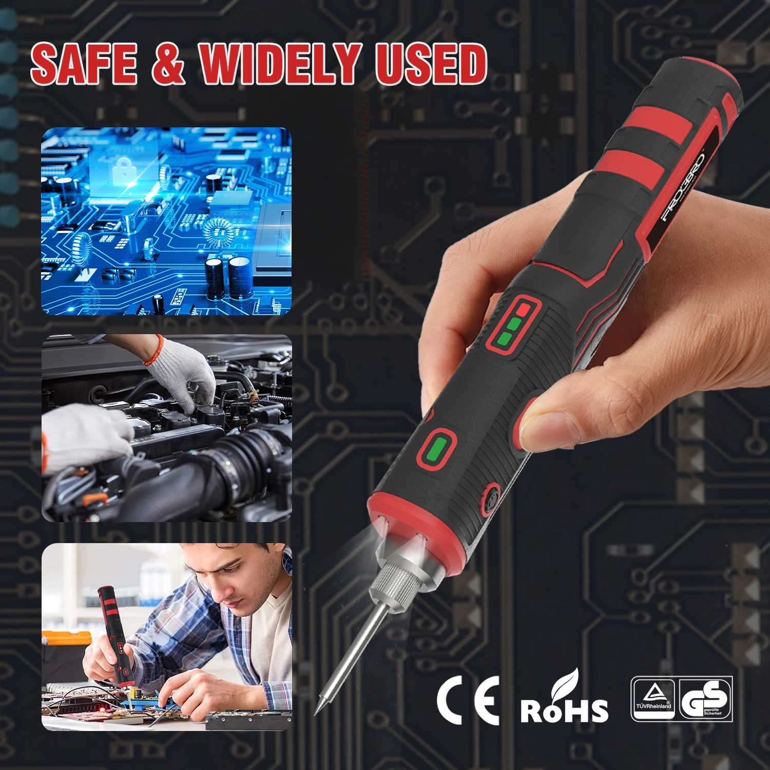 FrogBro Cordless Soldering Iron Kit Upgraded 11W Rechargeable Soldering Pen Professional Portable Wirless Repair Welding Tool 6