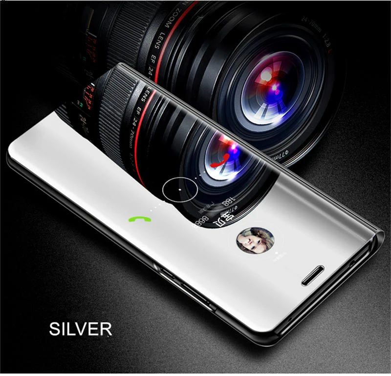 Elegant Smart Mirror Flip Case - Premium Protection