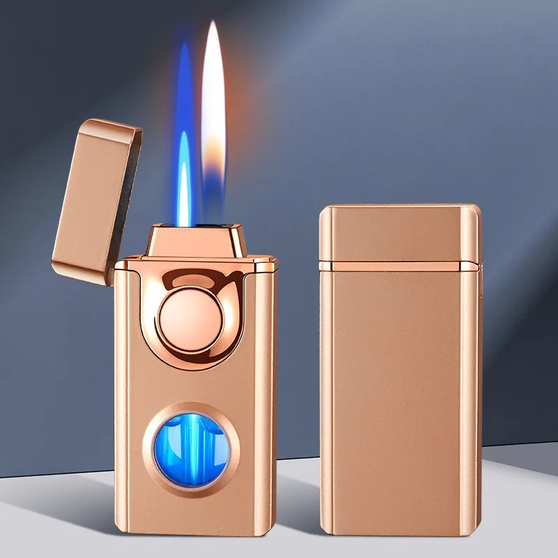 Intelligent Voice Controlled Gas Electric Dual Fire Lighter Portable Metal Smoking Accessories Multifunction High-Flame Lighters 5