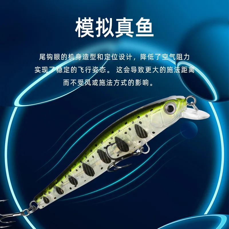 BEARKING Hot Model 70mm 5.2g Professional Quality Magent Weight Fishing Lures Minnow Crank Artificial Bait Tackle A06
