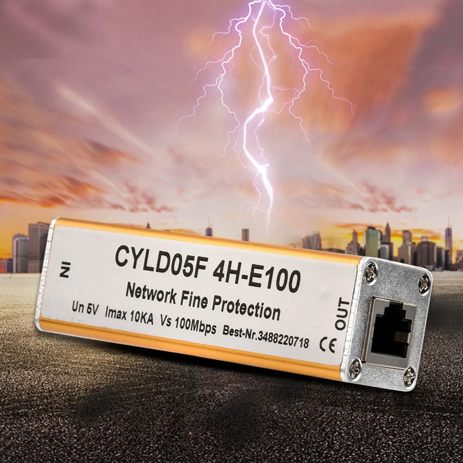 ZK40 RJ45 RJ11 Adapter Ethernet Network Surge Protector Thunder Lighting Arrester Protection 5V