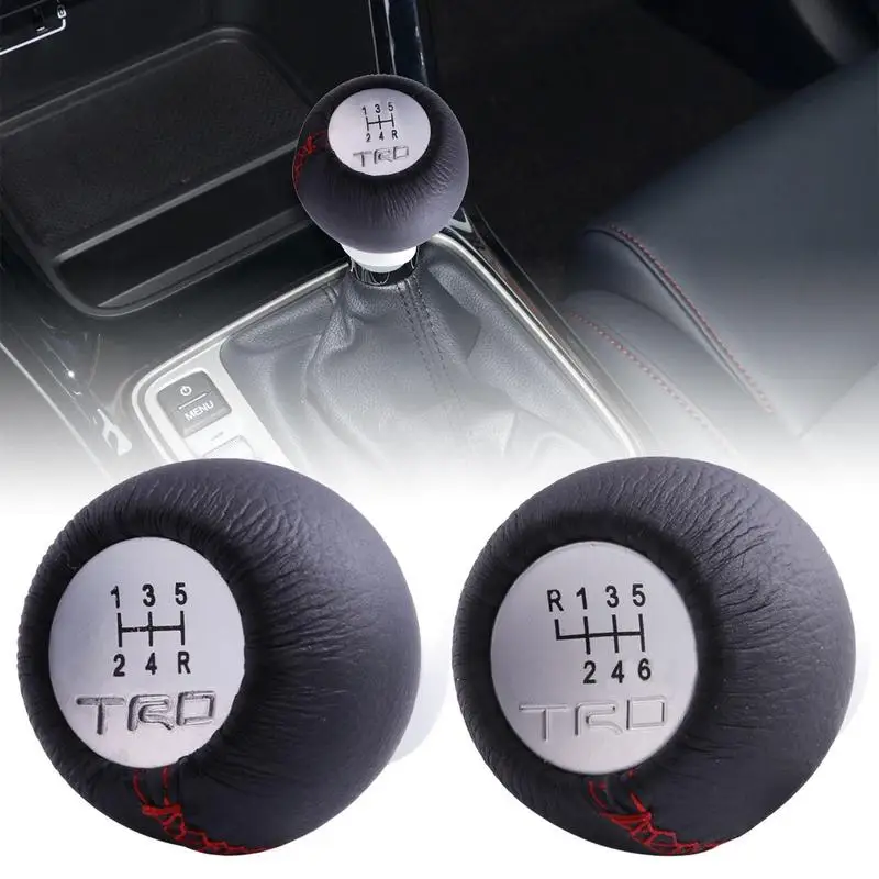 5/6 Speed Universal Leather Gear Shift Replacement Manual Car Gear